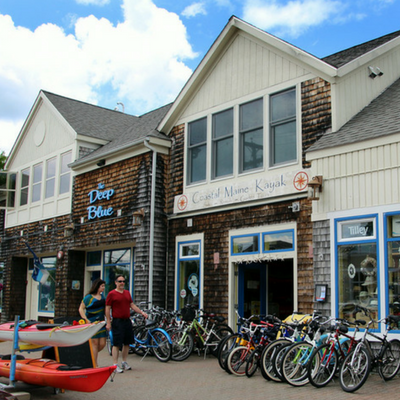 biking in maine