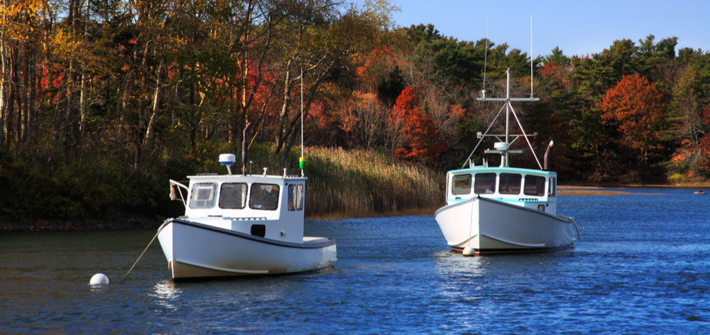 Kennebunkport Maine boats houses and boats in Kennebunkport