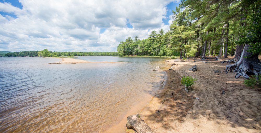 Sebago Lake State Park camping at Lake St. George